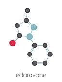 Edaravone drug molecule, illustration