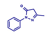 Edaravone drug molecule, illustration
