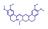 Emetine molecule, illustration