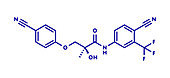 Enobosarm drug molecule, illustration