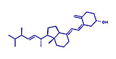 Vitamin D2 molecule, illustration