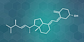 Vitamin D2 molecule, illustration