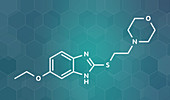 Fabomotizole anxiolytic drug molecule, illustration