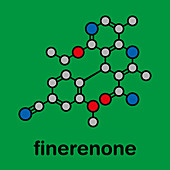 Finerenone heart failure drug molecule, illustration