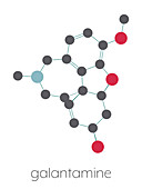 Galantamine alkaloid molecule, illustration