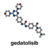 Gedatolisib cancer drug molecule, illustration