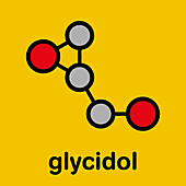 Glycidol molecule, illustration