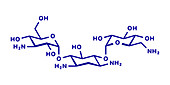 Kanamycin antibiotic drug molecule, illustration