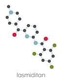 Lasmiditan migraine drug molecule, illustration