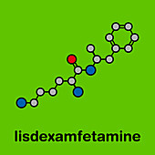 Lisdexamfetamine mesylate ADHD treatment drug molecule