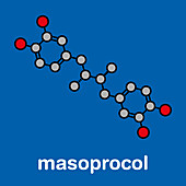 Masoprocol skin cancer drug molecule, illustration