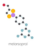 Melarsoprol trypanosomiasis drug molecule, illustration