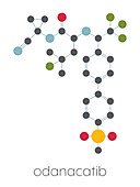 Odanacatib osteoporosis drug molecule, illustration