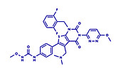 Relugolix drug molecule, illustration