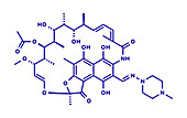 rifampicin tuberculosis antibiotic drug, illustration