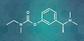 Rivastigmine dementia drug molecule, illustration