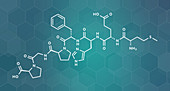 Semax peptide drug molecule, illustration