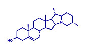 Solanidine potato toxin molecule, illustration