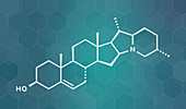 Solanidine potato toxin molecule, illustration