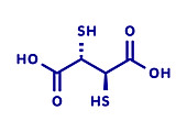 Succimer lead poisoning drug, illustration