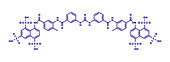 Suramin sleeping sickness drug molecule, illustration