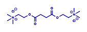 Suxamethonium chloride muscle relaxant drug, illustration