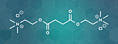 Suxamethonium chloride muscle relaxant drug, illustration