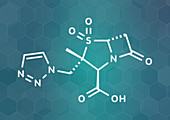 Tazobactam drug molecule, illustration