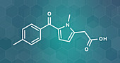 Tolmetin NSAID drug molecule, illustration