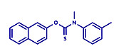 Tolnaftate antifungal drug molecule, illustration
