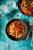 Fusilli with Salami and Cherry Tomatoes