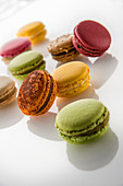 Different colorful macarons