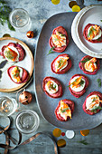 Buckwheat and spelt chrain blinis