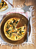 Butternut, sage and hazelnut quiche