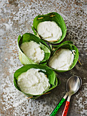 Thai coconut and taro dessert