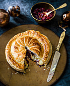 Camembert and cranberry Pithivier