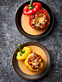 Stuffed peppers filled with minced game