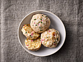 Classic bread dumplings with game bacon