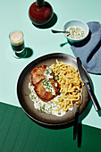 Minute steaks with a creamy sauce