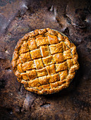 Whisky and rye salted caramel apple pie