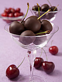 Chocolate-coated cherries