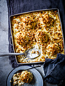 Cauliflor Manchego and almond gratin