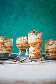 Salted caramel and pecan cheesecake pots