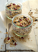 Fruit muesli with dried fruit and cashew nuts