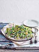 Thai asparagus with crunchy noodles