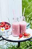 Strawberry almond milk