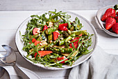 Strawberry asparagus salad with arugula