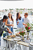 Friends at the summer table