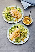 Orange-thyme chicken with zoodles