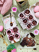 Easter chocolate filled eggs